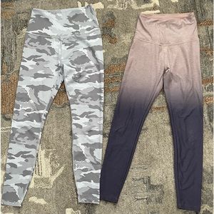 Beyond Yoga Pink to Purple Ombre Leggings Small